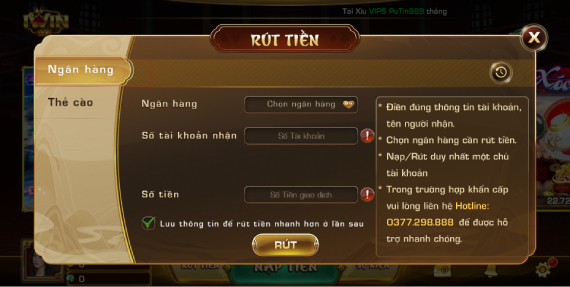 Rút tiền Iwin