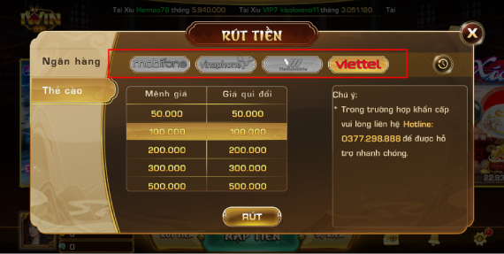 Rút tiền Iwin