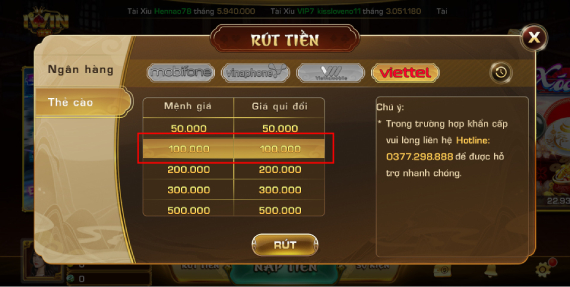 Rút tiền Iwin