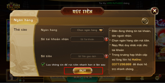 Rút tiền Iwin