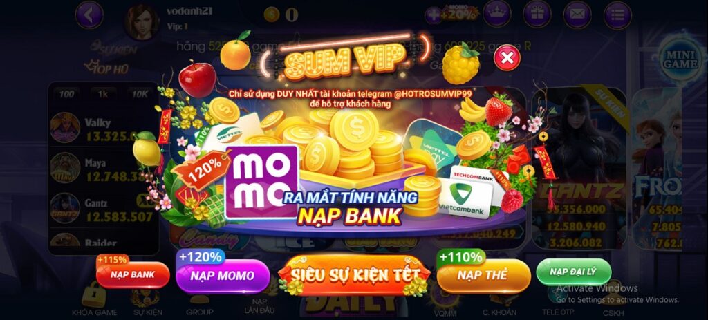 khuyến mãi sum vip, cổng game sum vip